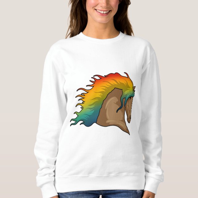 Horse with Rainbow Hairs Sweatshirt (Front)