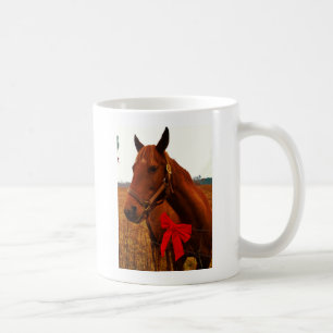 Horse with Red Bow Coffee Mug