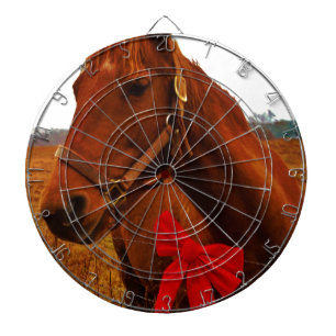 Horse with Red Bow Dart Board