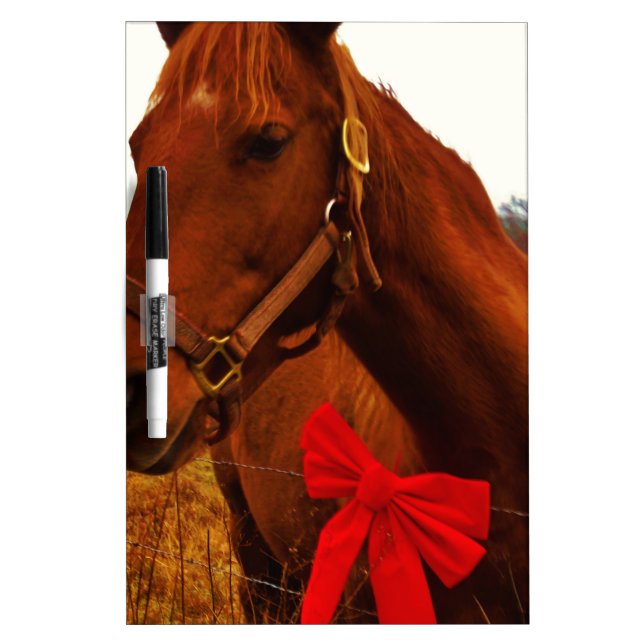 Horse with Red Bow Dry-Erase Board (Front)