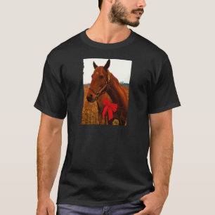 Horse with Red Bow T-Shirt