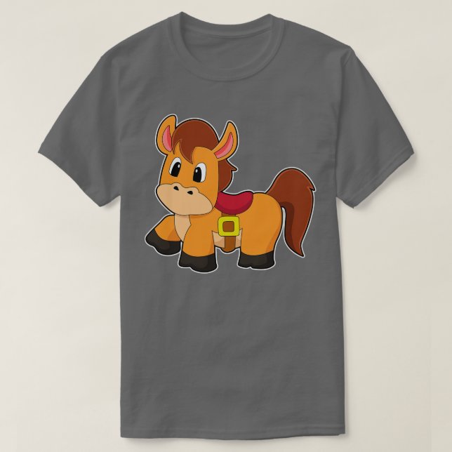 Horse with Saddle T-Shirt (Design Front)