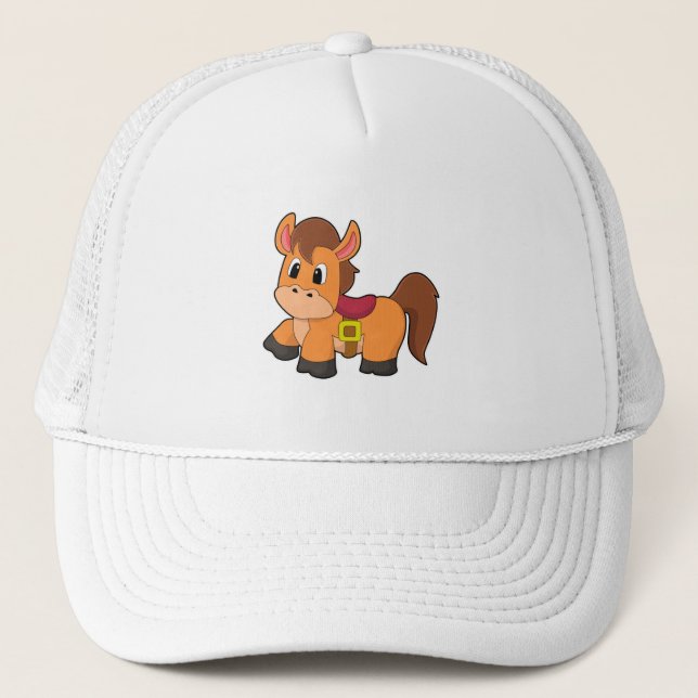 Horse with Saddle Trucker Hat (Front)