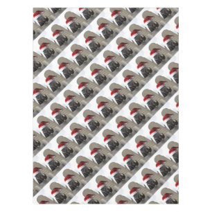 Horse with Santa Hat Tablecloth