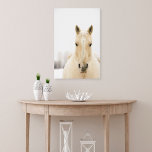 Horse With Snow On Head Canvas Print at Zazzle