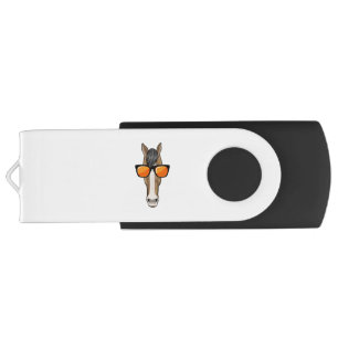 Horse with Sunglasses Flash Drive