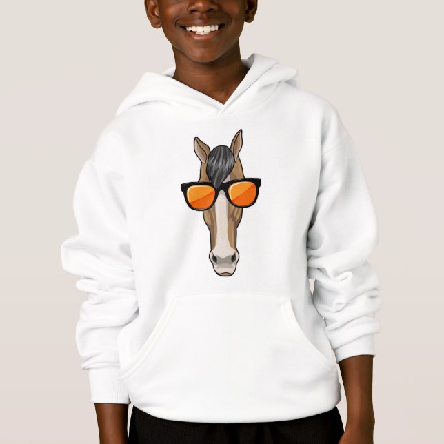 Horse with Sunglasses Hoodie (Front)