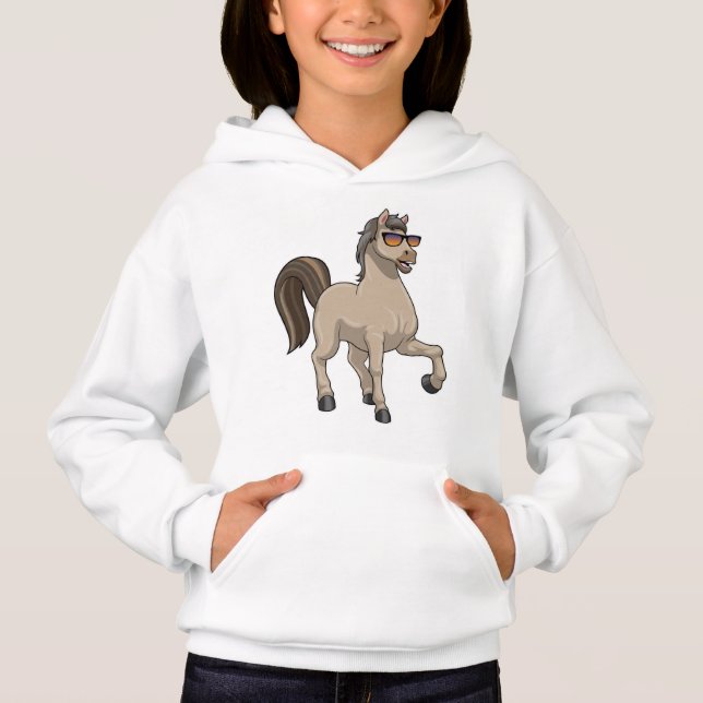 Horse with Sunglasses Hoodie (Front)