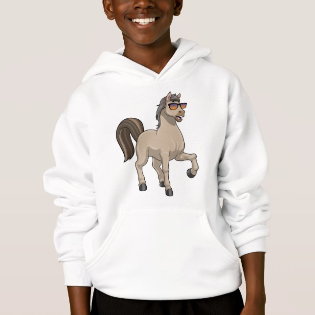 Horse with Sunglasses Hoodie (Front)