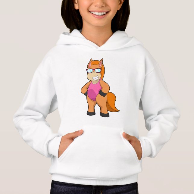 Horse with Sunglasses Hoodie (Front)