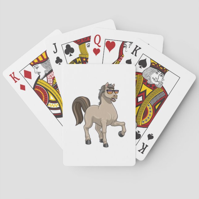 Horse with Sunglasses Poker Cards (Back)