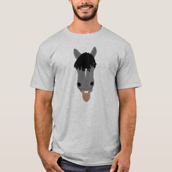 Horse With Tongue Out Tshirt by artistjandavies at Zazzle