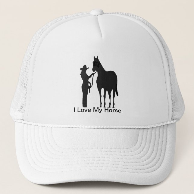 Horse Woman - I Love My Horse Hat (Front)
