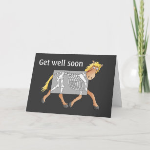 Horse x-ray card, get well soon card