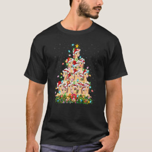 Horse Xmas Lights Santa Horse Christmas Tree T-Shirt