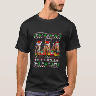 Horse Xmas Lights Ugly Sweater Santa Hat Horse Chr