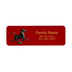 Horse Year Chinese Zodiac Return Address Label