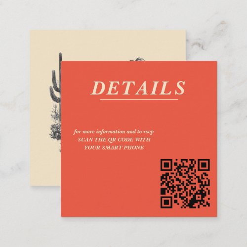 Horseback Canyon Couple QR Code Enclosure Card