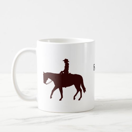 Horseback Cowgirl Personalized Coffee Mug