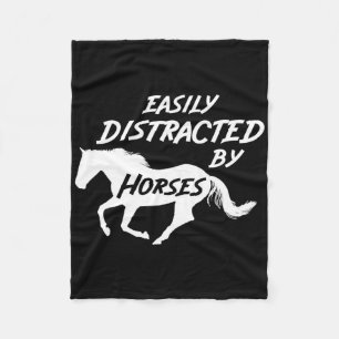 Horseback Horse Riding Fleece Blanket