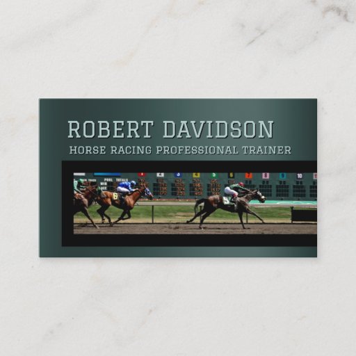 Customizable Horse Racing Professional Trainer Business Card