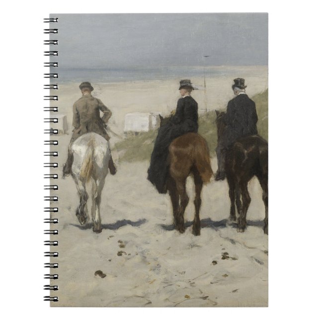 Horseback Ride along the Beach - Fine Art Notebook (Front)