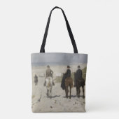 Horseback Ride along the Beach - Fine Art Tote Bag (Back)