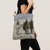 Horseback Ride along the Beach - Fine Art Tote Bag (Close Up)