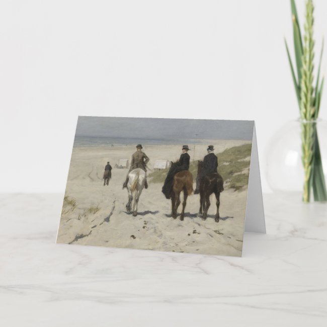 Horseback Ride along the Beach Greeting Card