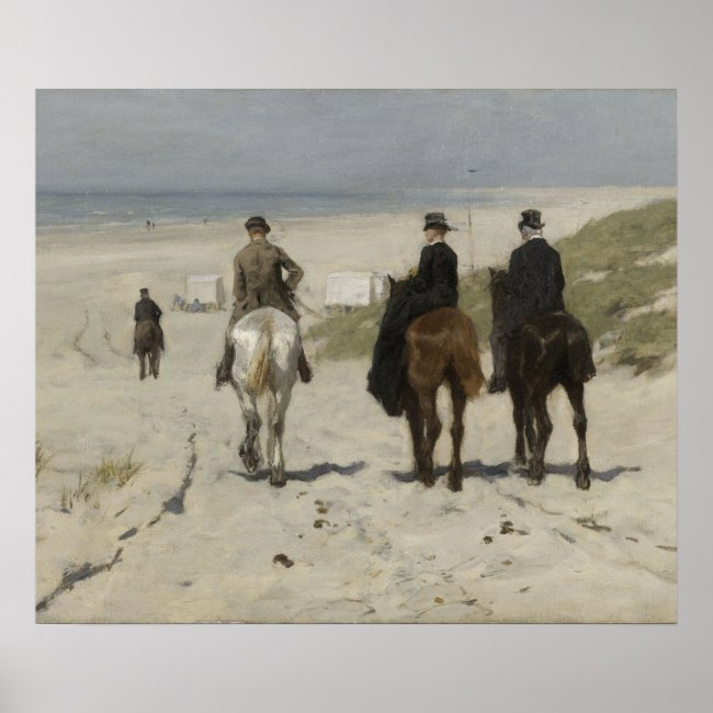 Horseback Ride on the Beach, A. Mauve - Art Poster