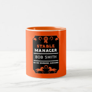 Horseback Rider Instructor Two-Tone Coffee Mug