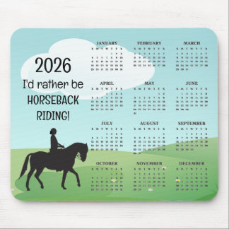 Horseback Riding 2025 Calendar Mouse Pad