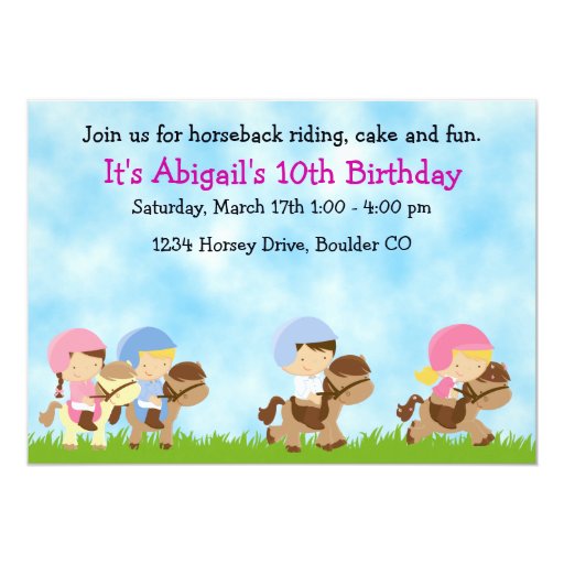 Horseback Riding Birthday Invitations 9