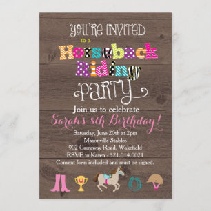 Horseback Riding Birthday Party Invitation