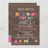 Horseback Riding Birthday Party Invitation (Front/Back)