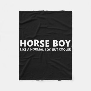Horseback Riding Boy Horse Boy  Fleece Blanket