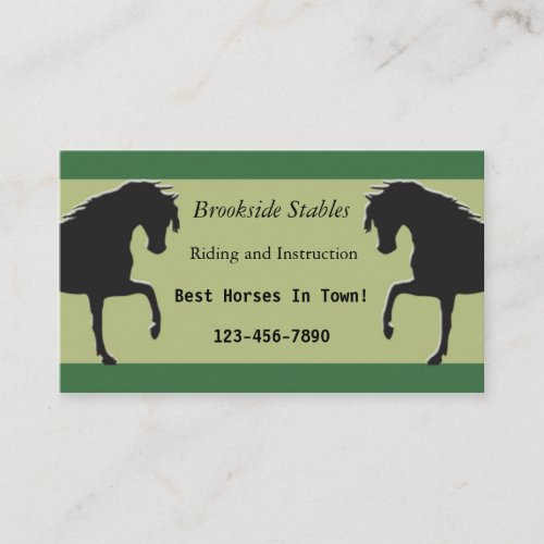 Horseback Riding Business Card