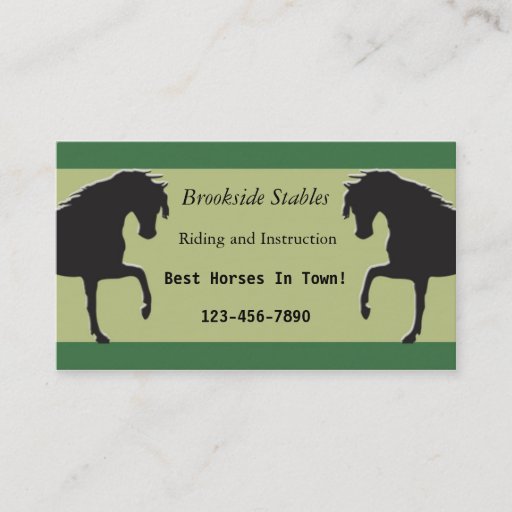 Customizable Horseback Riding Business Card