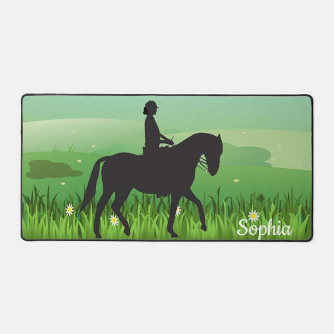 Horseback Riding Design Desk Mat
