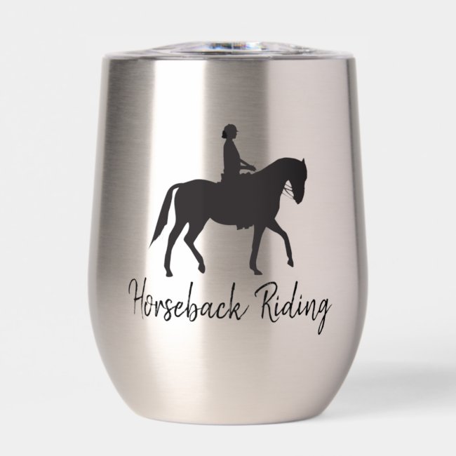 Horseback Riding Design Thermal Wine Tumbler