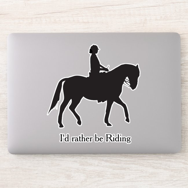 Horseback Riding Equestrian Design Contour Sticker