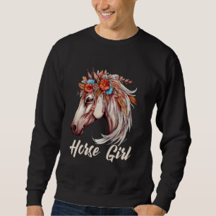 Horseback Riding Equestrian Horse Girl Women Sweatshirt