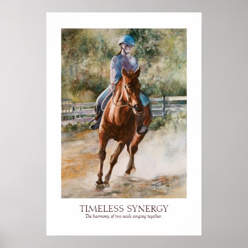 Horseback Riding Equestrian Teamwork Synergy Print