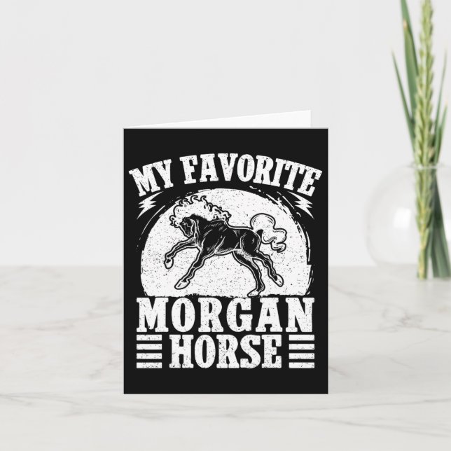 Horseback Riding Favorite Morgan Horse Rider  Card (Front)