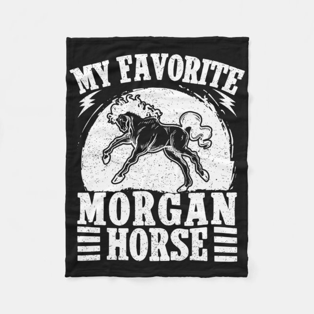 Horseback Riding Favorite Morgan Horse Rider  Fleece Blanket (Front)