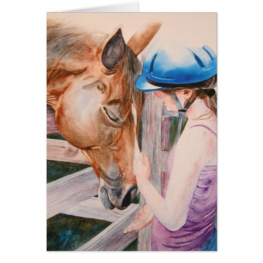 HorseBack Riding Girl and her Horse Animal Lover (Front)