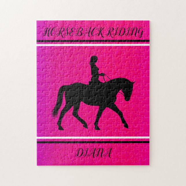 HORSEBACK RIDING GIRL PERSONALIZED PUZZLE. JIGSAW  JIGSAW PUZZLE (Vertical)