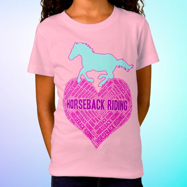 Horseback Riding Heart with Wild Pony T-Shirt (Creator Uploaded)