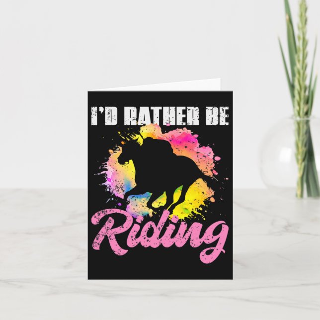 Horseback Riding Horse  Card (Front)