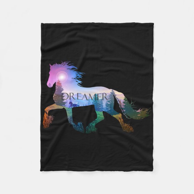 Horseback Riding Horse Lover  Fleece Blanket (Front)